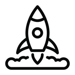 
Missile, rocket launcher icon in solid design.
