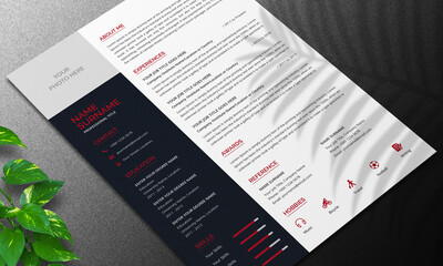 Minimalist Resume Layout and cover letter