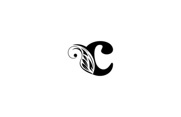 Lowercase Letter C Connected Flourishes Logogram