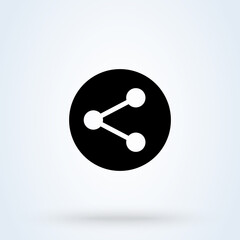 share sign icon or logo. file sharing concept. Share Social networking service illustration.