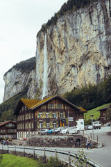 hotel in a swiss village located in the middle of a valley