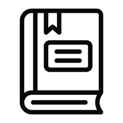 
An icon of a book in glyph editable design
