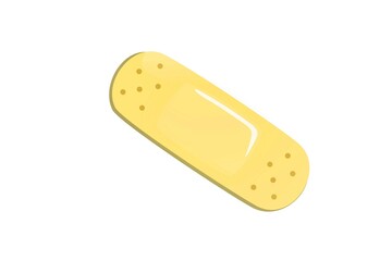 Fist aid bandage on white background.