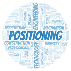 Obraz premium Positioning typography word cloud create with the text only