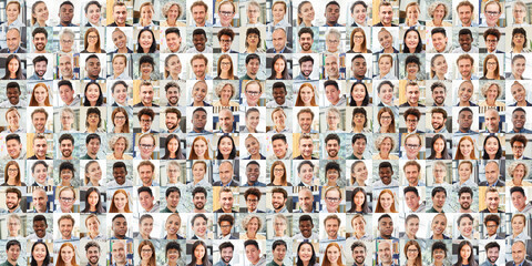 Panorama Collage Business Arbeitskollegen