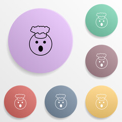 Cook emoji badge color set icon. Simple glyph, flat vector of emoji icons for ui and ux, website or mobile application