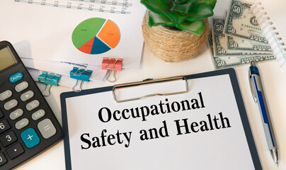 Paper with Occupational Safety and Health on the office desk
