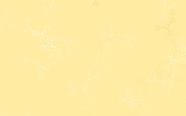 Light Orange vector pattern with artificial intelligence network.