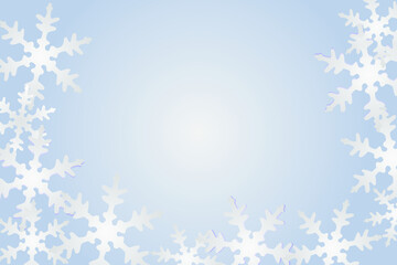 Fototapeta na wymiar Snowflake pattern. Winter background. Empty space for text