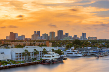 Ft. Lauderdale, Florida, USA downtown cityscape