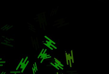 Dark Green, Yellow vector pattern with narrow lines.