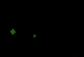 Dark Green vector cover in polygonal style with circles.