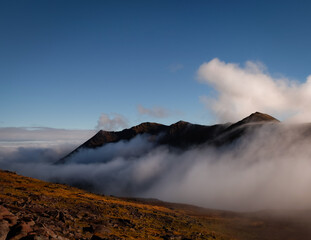 Mountains with the clouds