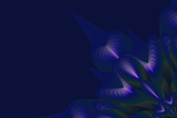 flower vintage dark blue surface pattern and natural floral with tropical leaves on dark blue.