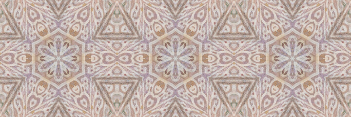 Antique ornament and church fresco. Vintage wall painting