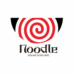 A bowl of noodle logo vector illustration