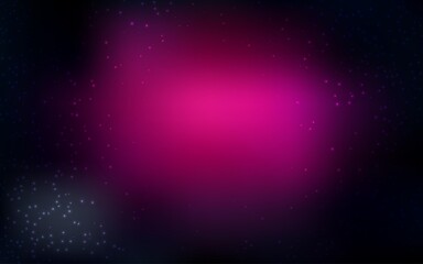 Dark Pink vector pattern with night sky stars. Space stars on blurred abstract background with gradient. Pattern for astrology websites.