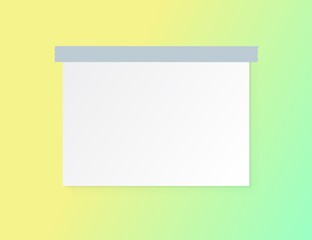 Blank white sheet vector mockup. Blank sheet of paper with duct tape on a bright background. A4 vector template for your design.
