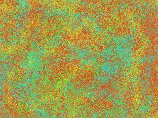 red and yellow spots on a green background abstract art design