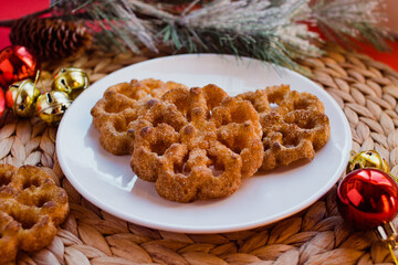 buñuelos de viento, typical Chrsitmas food in mexico