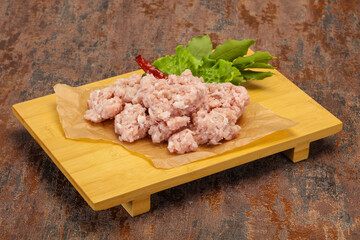 Homemade pork minced meat for cooking