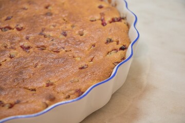 Pumpkin cupcake with red currant
