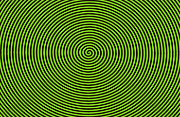 Spirale nera con verde