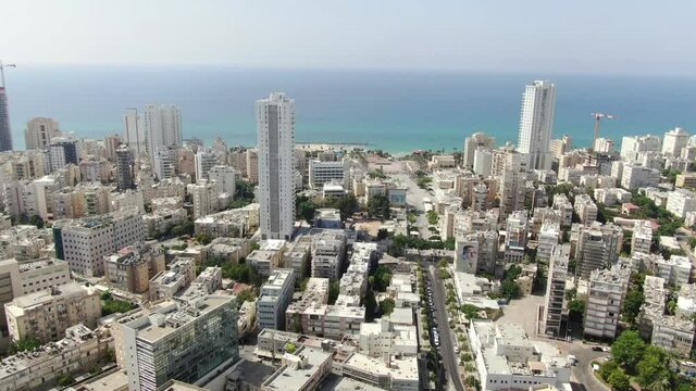 From top to bottom  you can enjoy a bird's-eye view of the city on the Mediterranean Sea. The feast of Yom Kippur. When the roads are empty. Netanya  Israel