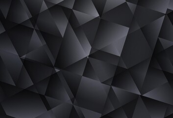 Light Gray vector shining triangular background.