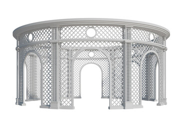 3d Render Building Structure On White