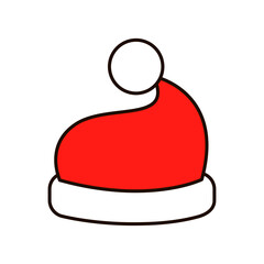 Christmas Santa Claus hat icon in vector