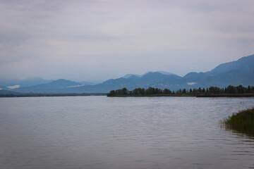 Beautiful View on Lake Chiemsee in Bavaria, Germany