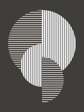 Art print trendy minimalist abstract contemporary poster for wall decoration, placard, brochure cover. Decoration vintage cover. Vintage, retro art. Interior decoration. Wall art.