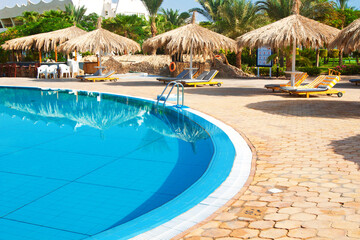 Sea and pool canopy in Egypt