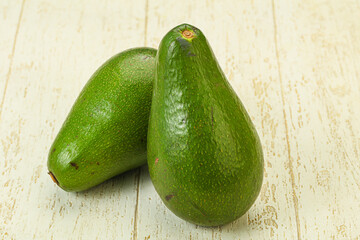 Two ripe exotic avocado vegetable