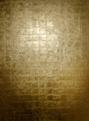 Naklejka premium Luxurious burnished gold leaf surface on background panel
