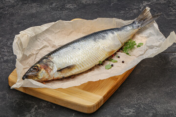 Salted Herring fish with pepper