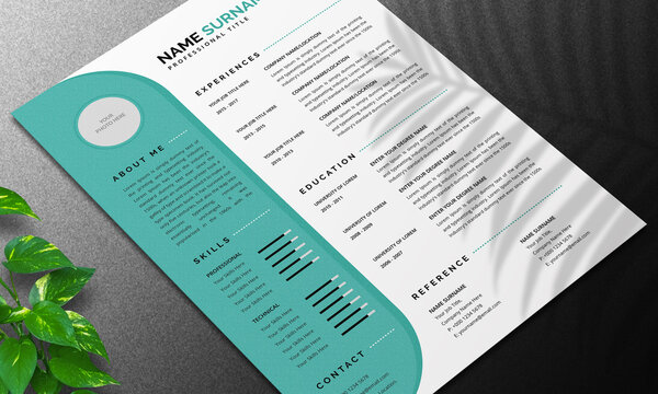Modern Resume Design Layout. Minimalist Cv/resume and cover letter Layout. Curriculum vitae.