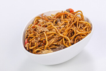 Wok with pork and vegetables