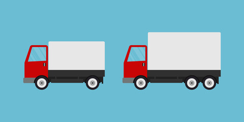 Delivery truck cars icon big and small size