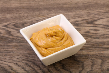 Peanut butter in the bowl