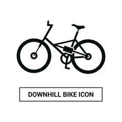 Vector image. Icon of a downhill bike.