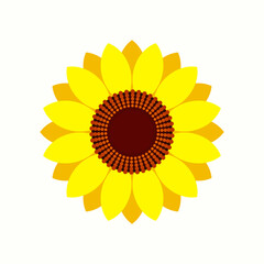 yellow geometric sun flower