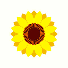 yellow geometric sun flower