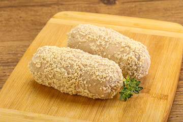 Raw chicken cutlet for roast