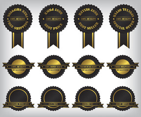 Sale badges and labels illustration