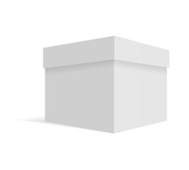 White blank cardboard package box. template. Cardboard box mockup, package and container illustration.