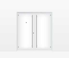 White doors illustration