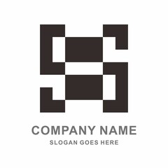 Geometric Square Letter S Business Company Vector Logo Design