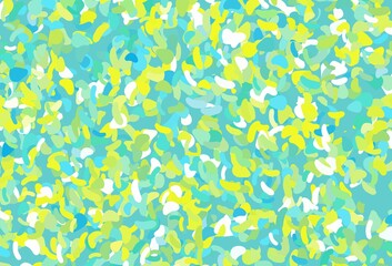 Light Blue, Yellow vector backdrop with abstract shapes.